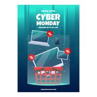 Cyber Monday-Verkaufsplakat vektor