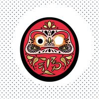 Daruma japansk traditionell docka vektor