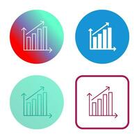 stigande statistik vektor ikon