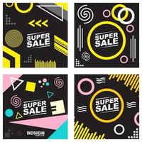 Super Sale Post Social Media Banner Designvorlage vektor