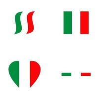 italienisches Flaggensymbol Logo-Design vektor