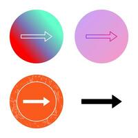 einzigartiges Vektorsymbol mit Pfeil nach rechts vektor