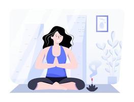 Meditation und Yoga vektor