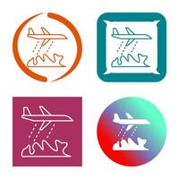 einzigartiges Feuerwehrflugzeug-Vektorsymbol vektor