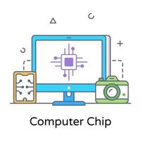Computer-CPU-Chip vektor