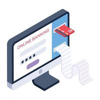 digitales Online-Banking vektor