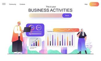 affärsverksamhet webbkoncept för målsida vektor