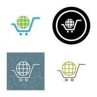 globales Shopping-Vektorsymbol vektor