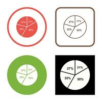 Kreisdiagramm-Vektorsymbol vektor