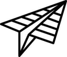 Liniensymbol für Papierflieger vektor
