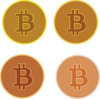 Bitcoin-Kryptowährung-Icon-Set. ein Set mit 4 verschiedenen Farboptionen. vektor