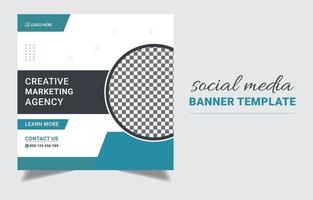 digitales Marketing-Social-Media-Banner-Vorlagendesign. vektor