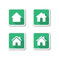 Hem ikon uppsättning vektor. hus ikon i trendig platt stil. hemsida symbol för din hemsida design, logotyp, app, ui. vektor