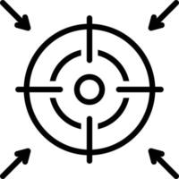 Liniensymbol für das Ziel vektor