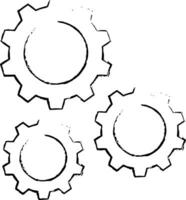 Ausrüstung Rahmen Symbol Symbol Vektor Bild. Illustration von das industriell Rad mechine Mechanismus Design Bild