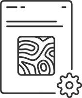 Ausrüstung Rahmen Symbol Symbol Vektor Bild. Illustration von das industriell Rad mechine Mechanismus Design Bild