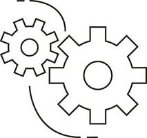 Ausrüstung Rahmen Symbol Symbol Vektor Bild. Illustration von das industriell Rad mechine Mechanismus Design Bild