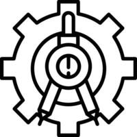 Ausrüstung Rahmen Symbol Symbol Vektor Bild. Illustration von das industriell Rad mechine Mechanismus Design Bild