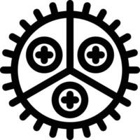 Ausrüstung Rahmen Symbol Symbol Vektor Bild. Illustration von das industriell Rad mechine Mechanismus Design Bild