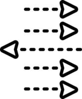 Liniensymbol für anders denken vektor