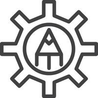 Ausrüstung Rahmen Symbol Symbol Vektor Bild. Illustration von das industriell Rad mechine Mechanismus Design Bild