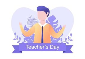 Happy Teacher's Day Hintergrund-Vektor-Illustration vektor