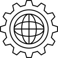 Ausrüstung Rahmen Symbol Symbol Vektor Bild. Illustration von das industriell Rad mechine Mechanismus Design Bild