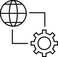 Ausrüstung Rahmen Symbol Symbol Vektor Bild. Illustration von das industriell Rad mechine Mechanismus Design Bild