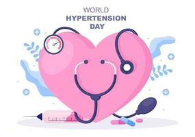 världen hypertension dag vektor illustration