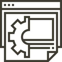 Ausrüstung Rahmen Symbol Symbol Vektor Bild. Illustration von das industriell Rad mechine Mechanismus Design Bild