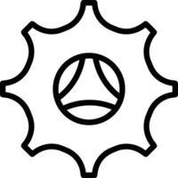 Ausrüstung Rahmen Symbol Symbol Vektor Bild. Illustration von das industriell Rad mechine Mechanismus Design Bild