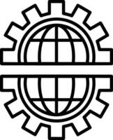 Ausrüstung Rahmen Symbol Symbol Vektor Bild. Illustration von das industriell Rad mechine Mechanismus Design Bild