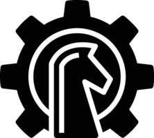 Ausrüstung Rahmen Symbol Symbol Vektor Bild. Illustration von das industriell Rad mechine Mechanismus Design Bild