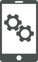 Ausrüstung Rahmen Symbol Symbol Vektor Bild. Illustration von das industriell Rad mechine Mechanismus Design Bild