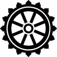 Ausrüstung Rahmen Symbol Symbol Vektor Bild. Illustration von das industriell Rad mechine Mechanismus Design Bild