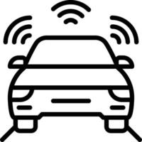 Liniensymbol für autonomes Auto vektor