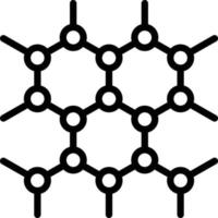 linjeikon för grafenteknik vektor