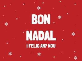 bon Nadal Weihnachten Design mit katalanisch Sprache vektor