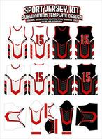 rot Geschwindigkeit Sport Jersey Design Sportbekleidung Layout Vorlage vektor