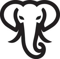 elefant logotyp översikt vektor illustration