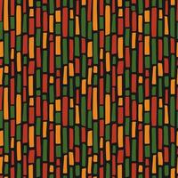 abstrakt Kwanzaa, schwarz Geschichte Monat, 19. Juni nahtlos Muster mit Hand gezeichnet Vertikale Linien im traditionell afrikanisch Farben - - Schwarz, Rot, Gelb, grün. Vektor Stammes- ethnisch Hintergrund Design.