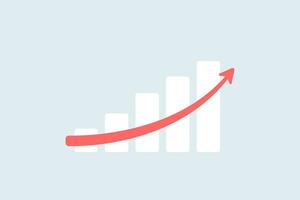 Wachstum Graph von Investition, Vermögen, Einkommen und Finanzen Geschäft. Vektor Illustration