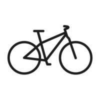 Fahrrad Symbol mit Linie und schwarz Farbe vektor