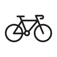 cykel ikon med linje och svart Färg vektor