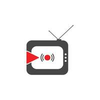 Leben Fernseher Streaming Logo Vektor Vorlage Illustration