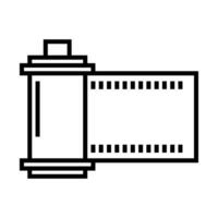 Film Kanister Symbol im Linie vektor