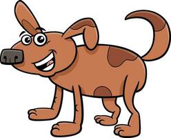 komisch Karikatur braun Hund Tier Charakter vektor