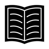 Buch Vektor Glyphe Symbol zum persönlich und kommerziell verwenden.
