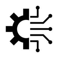 Technologie Vektor Glyphe Symbol zum persönlich und kommerziell verwenden.