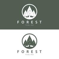 Wald Logo, Urwald Abenteuer einfach Design Vektor, Illustration Vorlage vektor